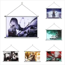 

Genshin Impact Venti Zhongli Baal Xiao Kazuha Alloy Fabric Wall Poster Scroll