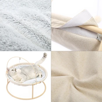 Pet Hammock Cat Bed Removable Cats House Beds for Lounger Small Dogs Bed Kitten Window Winter Warm Cute Sleeping Mats Products 5