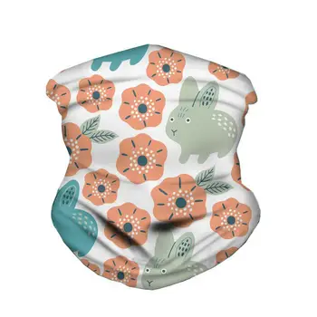 

HYCOOL Multi Function Magic Headband Red Flower Rabbit Pattern Balaclava Biker Mask Face Shield Sport Hiking Scarves Headwear