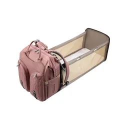 Sac à dos de voyage de maternité, sac de rangement USB, couches, berceau pliable Portable, sac de maman grande capacité, sac étanche 
