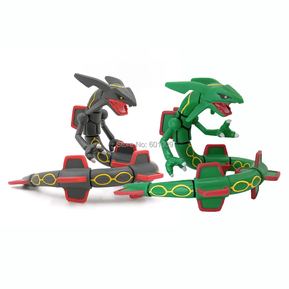 Экшн фигурка 2 вида стилей Rayquaza черно зеленая аниме 6 5 7 см модель из ПВХ для детей