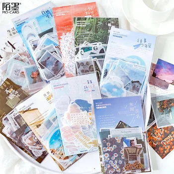 

40Pcs Journal Paper Packs Stationary Japanese Personalized Decorative Supplies Photograph Sticker Flakes Scrapbooking Supplies