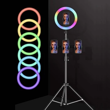 

10inch Photo LED Selfie Ring Fill Light Dimmable Camera Phone 26CM Ring Lamp With Stand Tripod For Makeup Video Live Studio