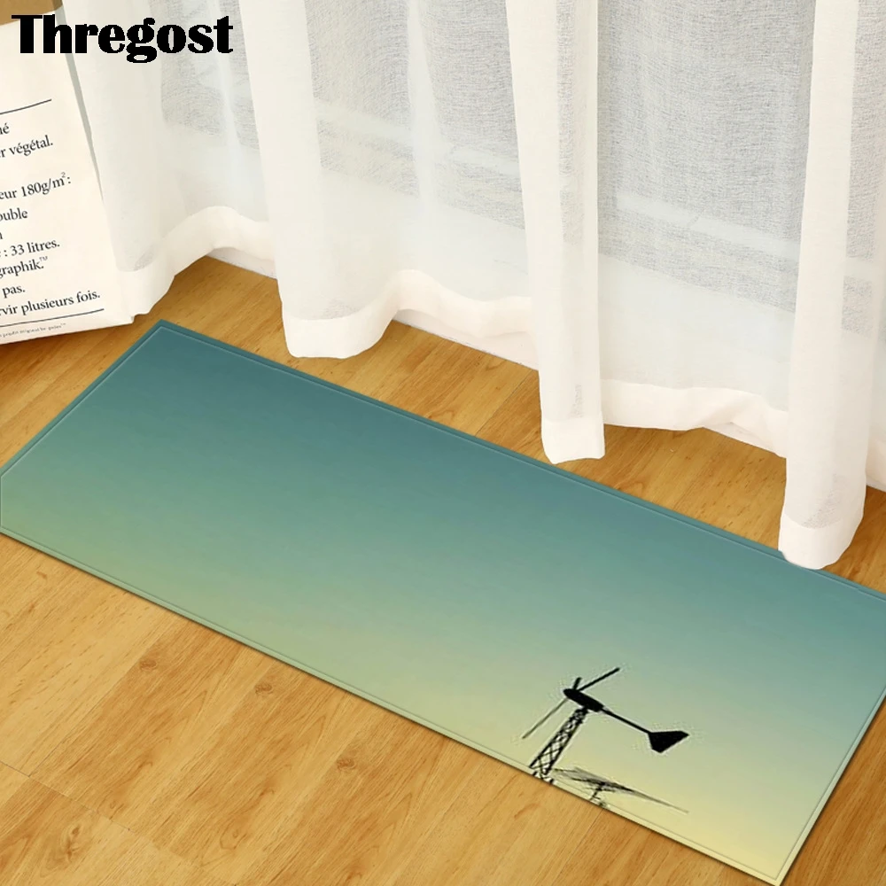 Thregost фланелевый напечатанный 3D ковер для украшения дома Коврик противоскользящий кухонные ковры моющиеся Придверный коврик открытый офисный коврик на стул и на пол