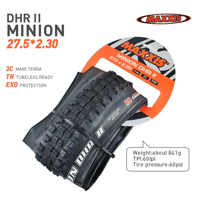 DHR 27.5x 2.3 3C MAXXIS Высокая роликовая велосипедная шина 27,5 бескамерная готовая TR 27,5*2,8 27,5*2,4 2,5 шины для горного велосипеда Складные шины MINION DHF DHR - Цвет: DHR 27.5x 2.3 3C