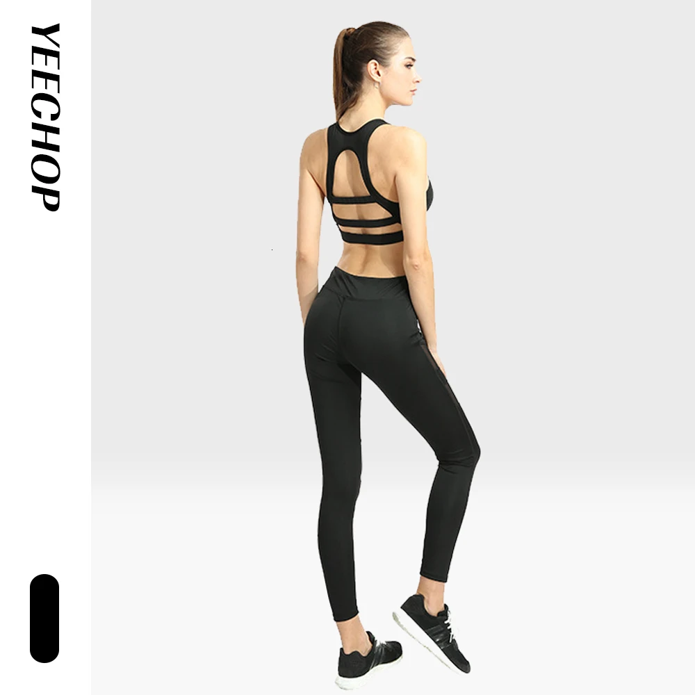 Yeechop, женские штаны для йоги, для фитнеса, бега, для спортзала, бесшовные леггинсы, колготки для бега, для ног, сетчатые спортивные Леггинсы, спортивная одежда