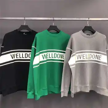 

3M Reflective WE11 DONE Sweatshirts Men Women 1:1 High Quality Hoodies 19FW WeLLDone WELLDONE pullover