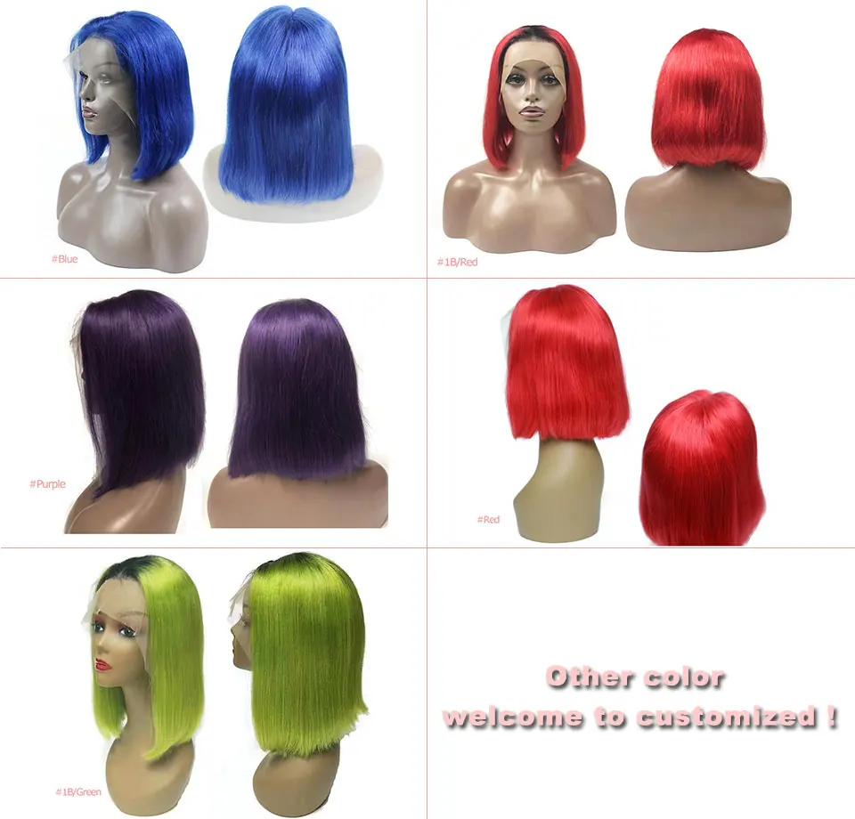 Addbeauty прямой 13x4 13x6 кружевной передний парик "-14" Extra Pro. Коэффициент натурального цвета/#613/розовый цвет 150% плотность короткие парики боб