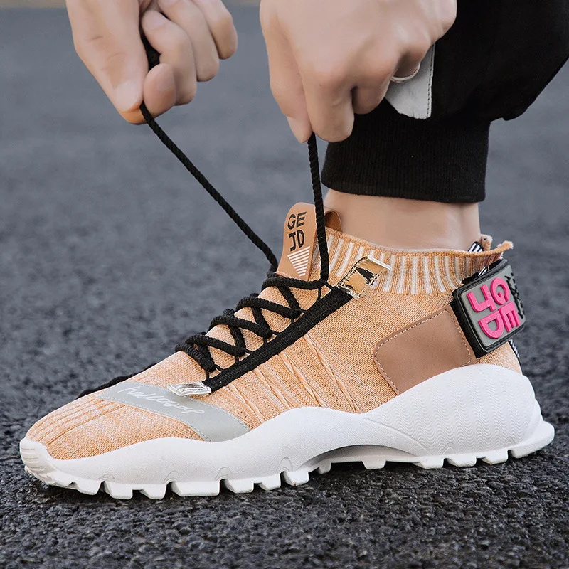 

MEN'S SHOES 2019 New Style Summer Korean-style Trend Breathable Men Fly Woven Casual Shoes Running Shoes