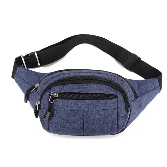 Men Waist Bag Fashion New Packs Purse Casual Large Phone Belt Hip Bag Heuptas Women's Travel Fanny Banana Bags Blue
