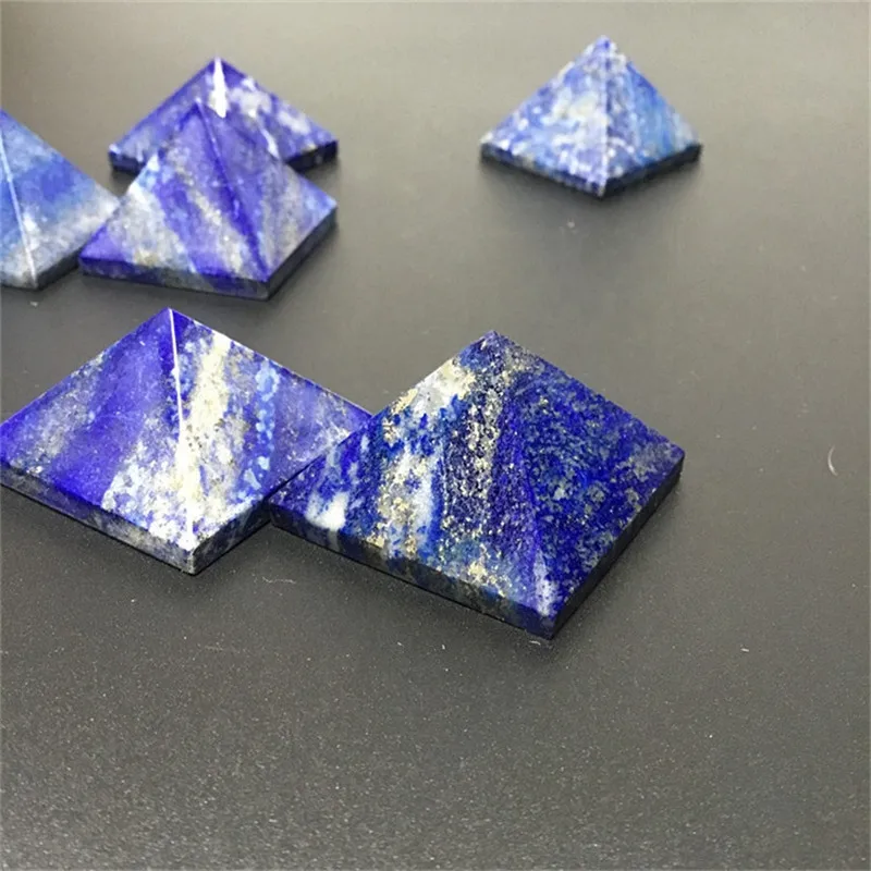 

1pc 40mm or 50mm Natural Crystal Quartz Lapis Lazuli Pyramid Healing Pyramids