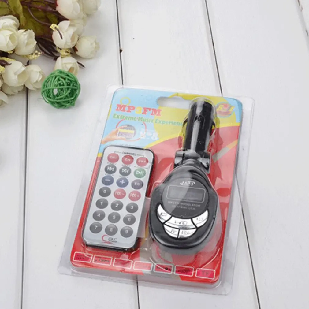 4 в 1 ЖК Авто MP3 плеер беспроводной FM передатчик модулятор с USB CD MMC Пульт