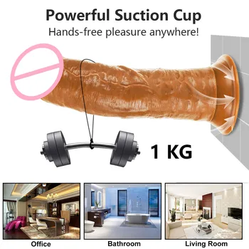 Strap-on Realistic Dildo for Women Skin Feeling Huge Penis Masturbators Female Dildos Belt Suction Cup Clit Stimulation Sex Toys 2