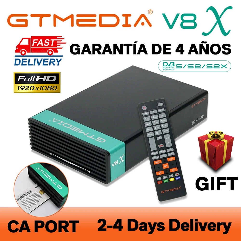 Full HD GTmedia V8X DVB-S2 спутниковый ресивер gtmedia v8 honor поддержка H.265 Встроенный Wi-Fi