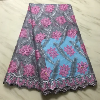 

nigerian lace fabric 2020 high quality lace tissu dentelle perle strass french lace fabrics tissue africain 5yard
