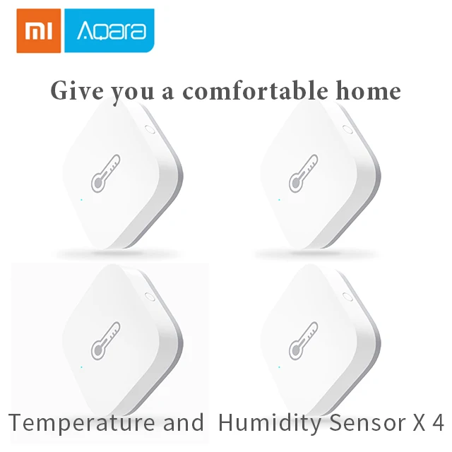 Xiaomi Aqara Температура Влажность окружающей среды датчик давления воздуха Zigbee беспроводное подключение умный дом работа с Mijia/Apple - Цвет: Sensor X 4