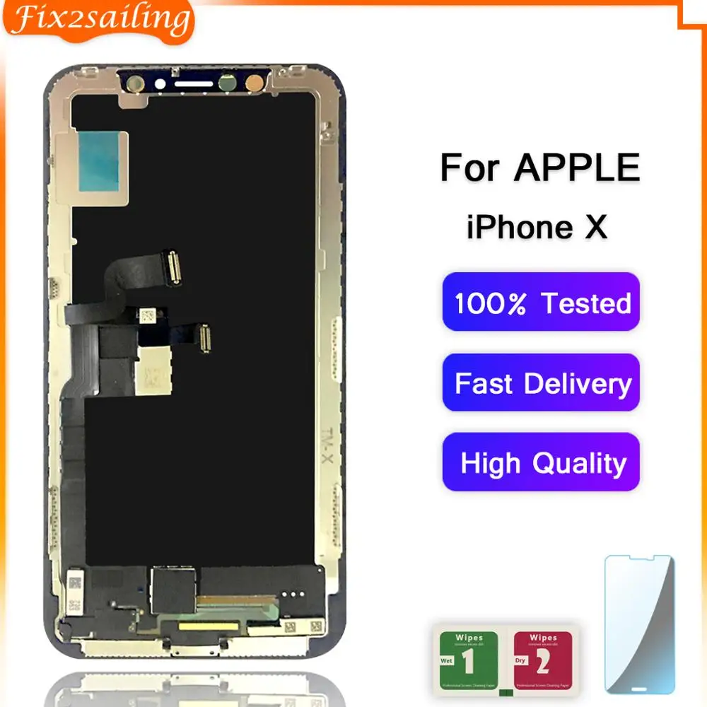 Для Apple iPhone X ЖК-дисплей с кодирующий преобразователь сенсорного экрана в сборе