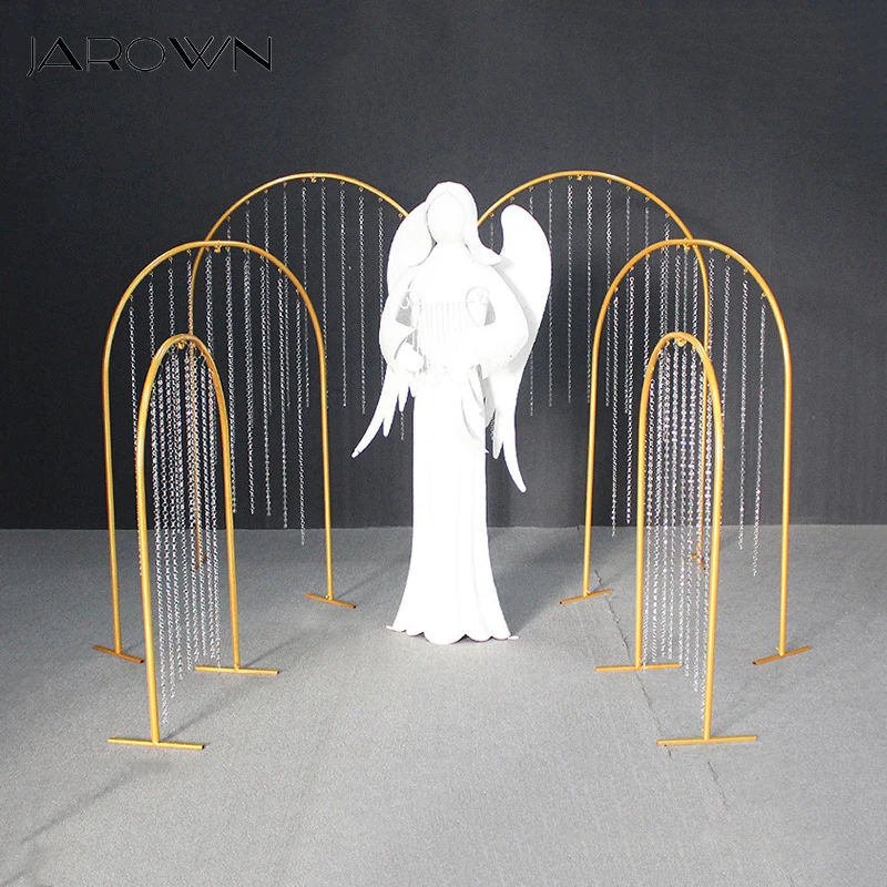 

JAROWN Wedding Props Road Lead Iron Art Rainbow Road Sign Ornaments Mountain Water Wedding Background Window Decoration