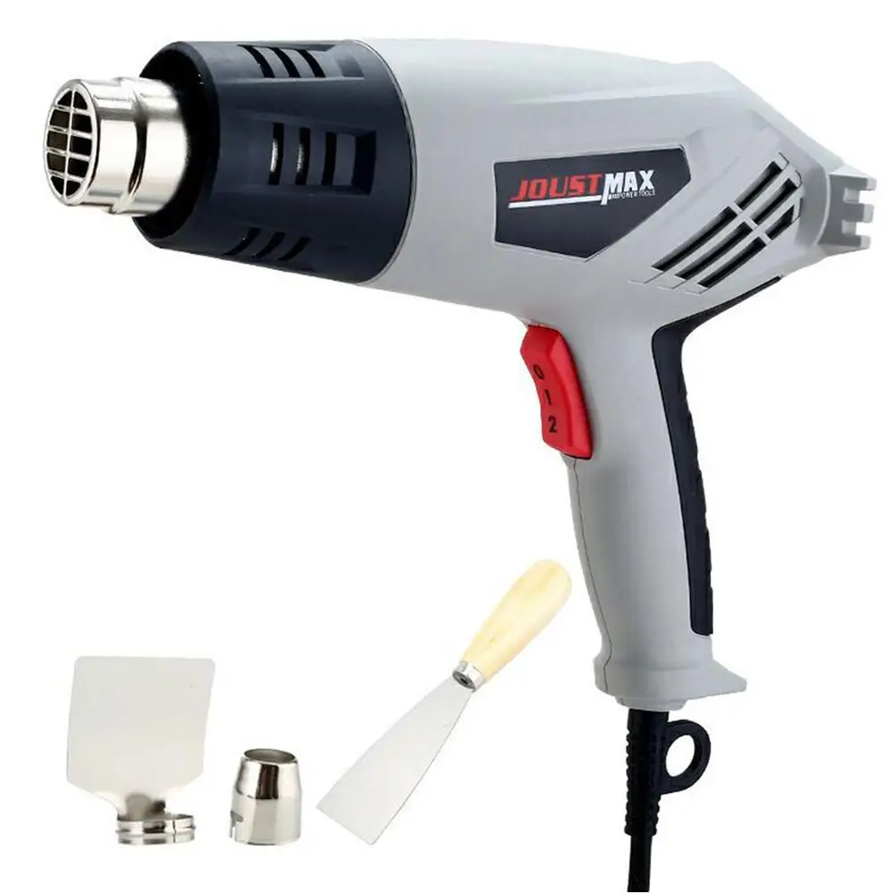 220V Heat Gun 2000W Variable 2 Temperatures Advanced Electric Hot Air with Nozzle Attachments Power Tool EU | Инструменты