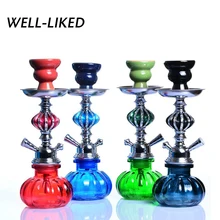 Портативный дорожный кальян маленький кальян набор трубок наргиле Чича с наргиле шланг чаша Щипцы поддон для угля кальяна аксессуары