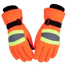 ABKK-зимние теплые рабочие перчатки со светоотражающей полоской, противоскользящие, ветрозащитные теплые перчатки для занятий спортом на открытом воздухе, безопасная защита рук