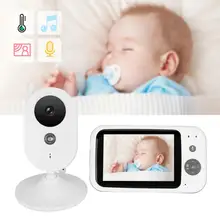 3.2in Беспроводной Видеоняни и радионяни инфракрасный Ночное видение 2-полосная аудио Температура Сенсор-няня с детектором плача, 100-240V 2-полосная аудио Видеоняни и Радионяни