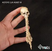 

For Sale 1/6th AS007 Iron Blooded Alien Skeleton Skull Model For Doll Soldier Scene Component