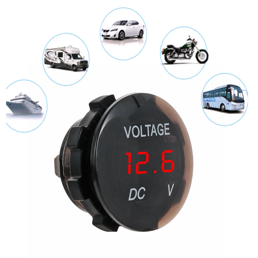 DC 12 V-24 V светодиодный Дисплей цифровой Панель вольтметр Напряжение метр тестер для автомобиля мотоцикла отражатели ATV для грузовика