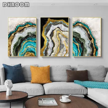 

Golden Art Marble Abstract Painting Canvas Poster and Print Nordic Modern Decoration Wall Art Picutre Modern Home Decor