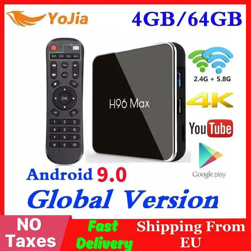 4 ГБ ОЗУ 64 Гб ПЗУ Android 9,0 ТВ приставка H96 MAX X2 Amlogic S905X2 Smart 4K медиаплеер 2,4G и 5G Wifi H96MAX телеприставка 2G16G