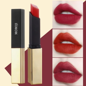 

MOMIJI Small Gold Bar Lipstick Matte Silk Soft and Lasting Moisturizing Lip Balm Net Red Same Student Gift for Women