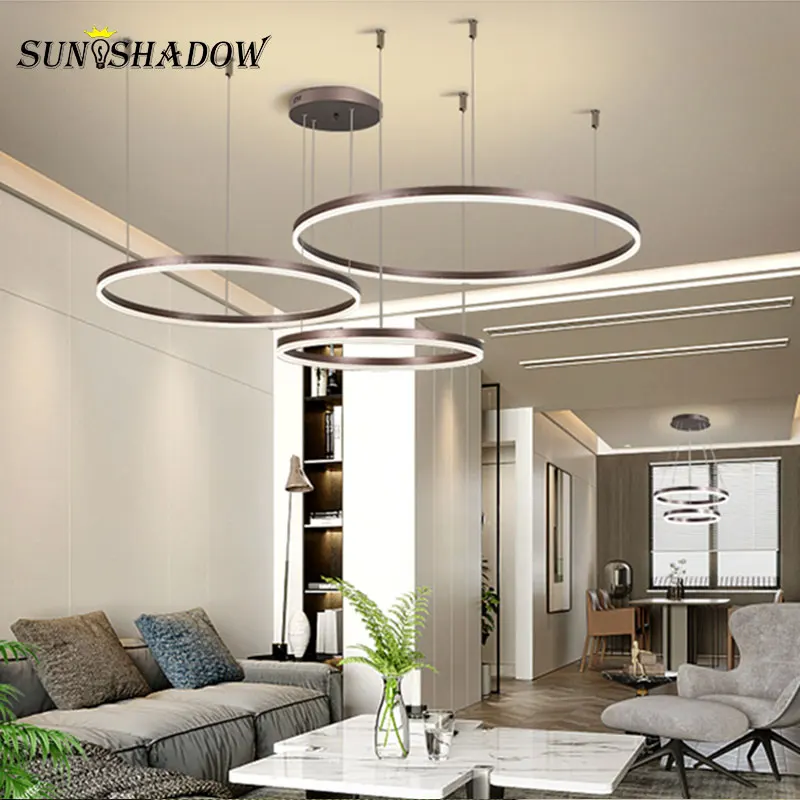 Fashion Modern Led Chandelier Circel Rings Ceiling Chandelier Lighting For Living room Dining room Hotel Lighting Fixtures Lamps