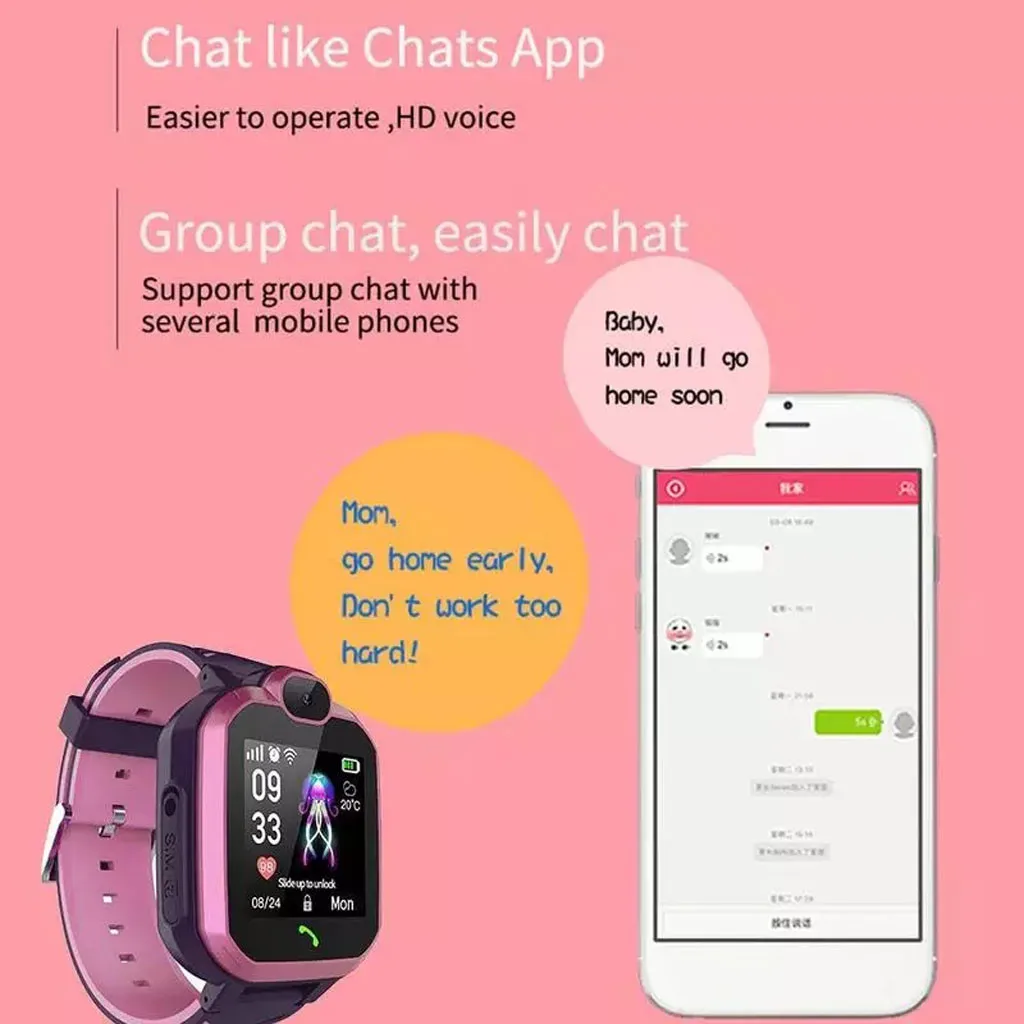 DS69 Children Smart Watch Blueteeth SIM Card SmartWatch Kid With GPS IP67 Waterproof SOS hands-free intercom Smart watch  20J22
