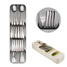 Органайзер для кухонного ящика, ложка, столовые приборы, отделительный отделочный лоток, коробка для хранения столовых приборов, Организация хранения