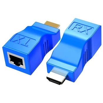 

HOT-2Pack HDMI Extender,HDMI to RJ45 Converter Repeater over Cat 5E / 6 1080P Up to 30M Extender for HDTV PS4 STB 4K 2K