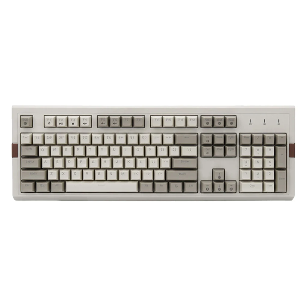 AJAZZ AK510 104 Keys Mechanical Keyboard Retro Gaming Keyboard RGB Backlight Wired Keyboard Two-Color PBT Ball Key Cap