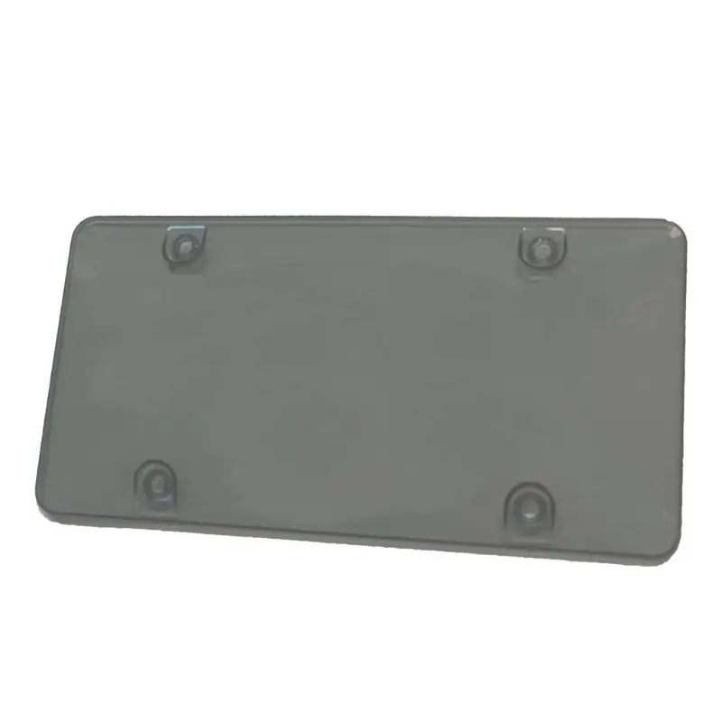 New 2pcs Smoke Grey License Plate Frame Cover Shield Car Truck Accessories