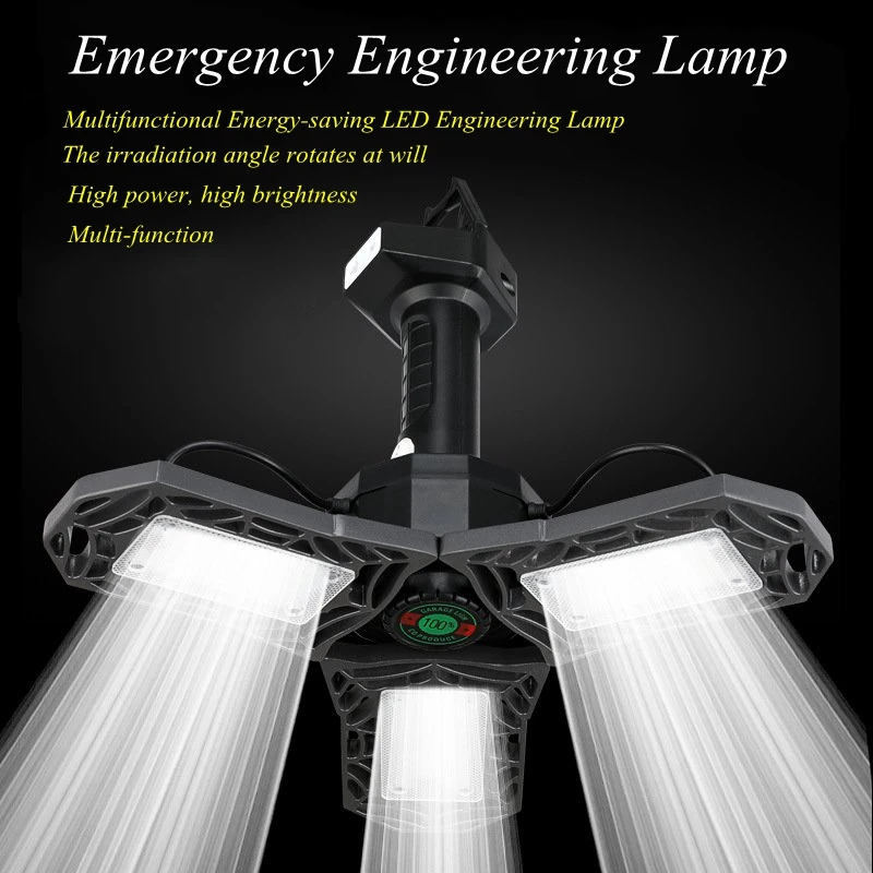 

LED Deformable Folding Lamp Garage Workshop Factory Repair Multifunctional Energy-saving Portable Handheld Plugged Miner's Lamp