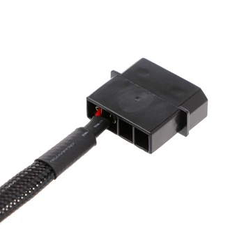 

4-Pin Molex Male To 3-Pin/4-Pin PWM Male Sleeved Fan Extension Adapter Cable M2EC