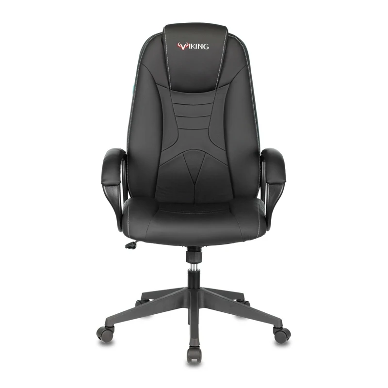 Кресло игровое БЮРОКРАТ VIKING 8N на колесиках искусственная кожа черный (viking