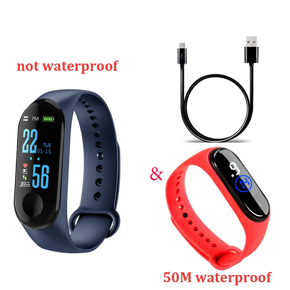 as the show M3 Pro смарт-Браслет спортивный Smartband Монитор артериального давления умный Браслет M3Plus умные часы с 50 м водонепроницаемый браслет - Цвет: as the show