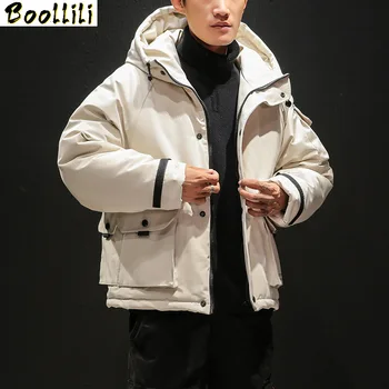 

Boollili Winter Jacket Men Clothes 2020 Korean Parka Hooded Cotton Coat Warm Jacket Parkas Mens Winter Jackets and Coats