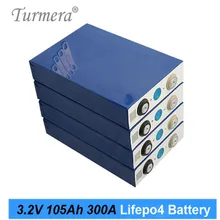 2020 NEW 4PCS 3.2V 105Ah lifepo4 battery CELL 12V 24V36V 48V 105Ah for EV RV battery pack diy solar Panel Use Size 130*36*200mm
