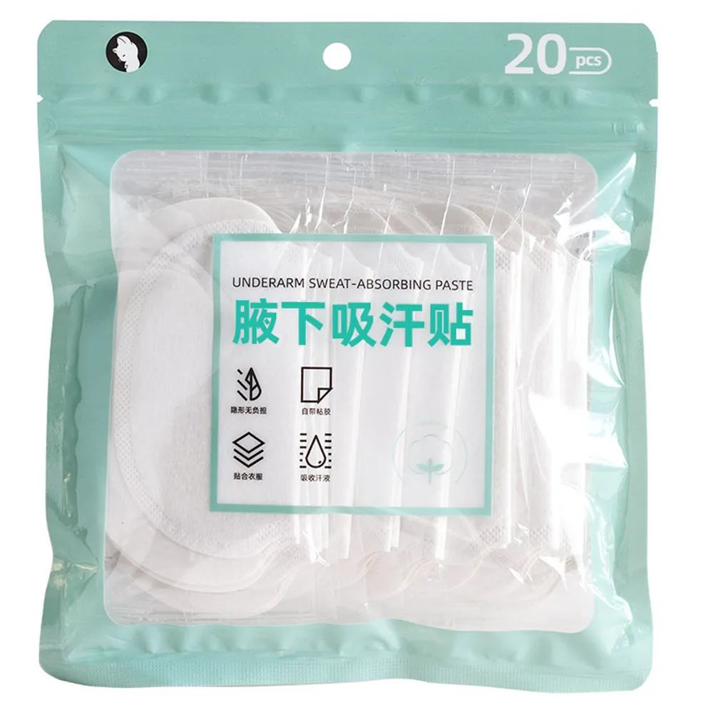 20pcs/pack Antiperspirant Stickers Sweat Pads Breathable Armpit Invisible Pad Perfume Absorbing Guard Shield Deodorant for Women