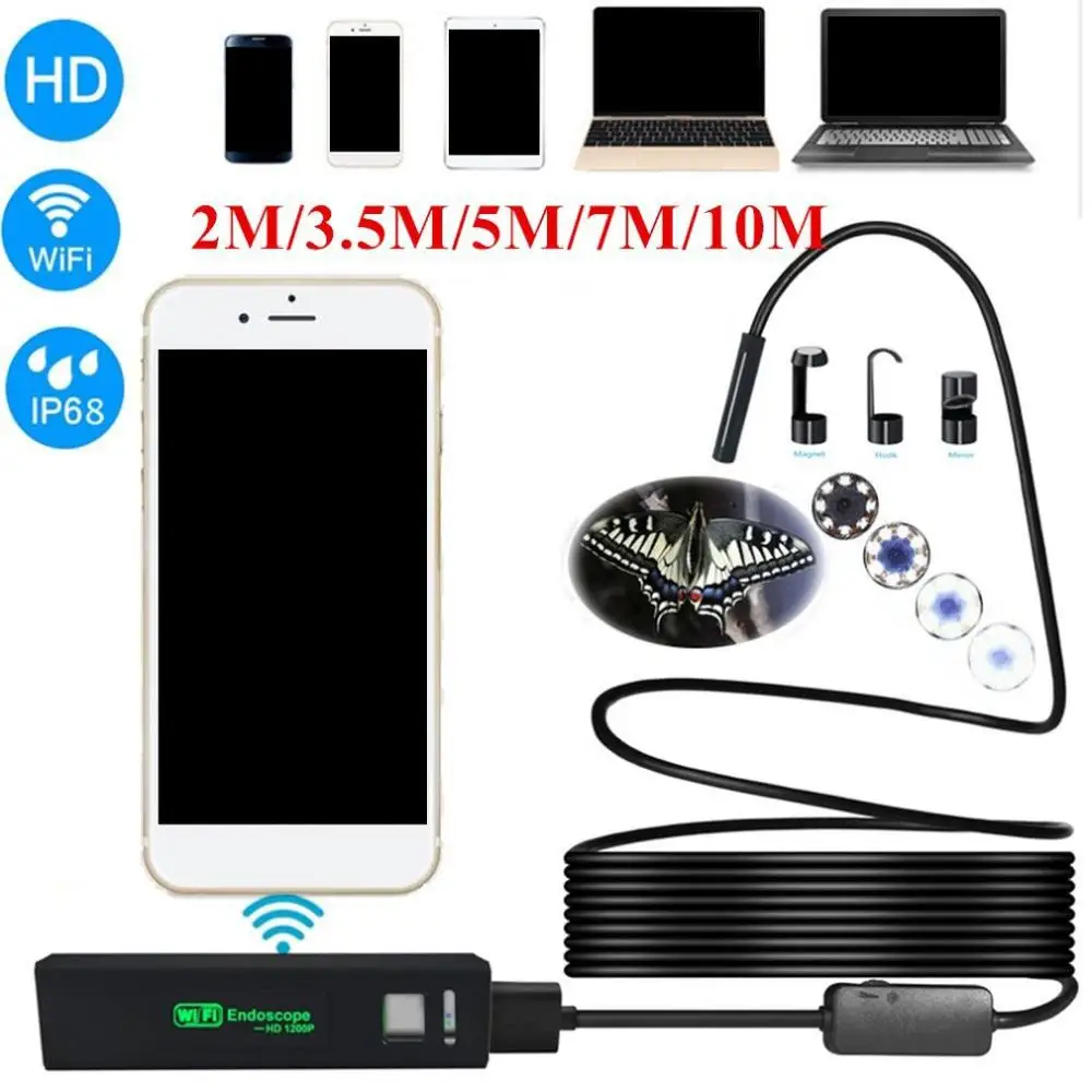 

1200P HD Phone Ultra Clear Wireless Phone Endoscope Waterproof Mini Camera Mini Mobile Phone Endoscope
