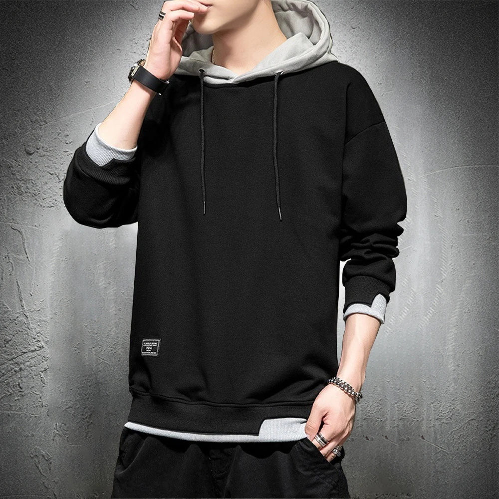 Sudaderas con capucha Harajuku para hombre, sudadera Coreana de moda, camisa de manga larga, jerséis de primavera y otoño, Tops 2021