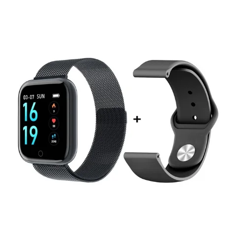 Black Женские Водонепроницаемые Смарт-часы true P70 P68 Plus, Bluetooth, умные часы для Apple IPhone, Xiaomi, монитор сердечного ритма, фитнес-трекер - Цвет: Black