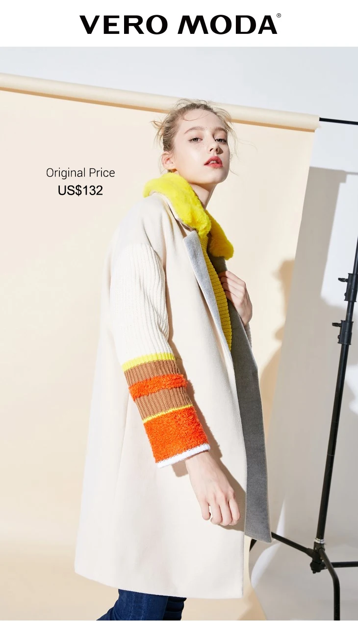 Vero Moda цвет шить меховой воротник зимнее пальто хлопок одежда женщины куртка женская | 318409504