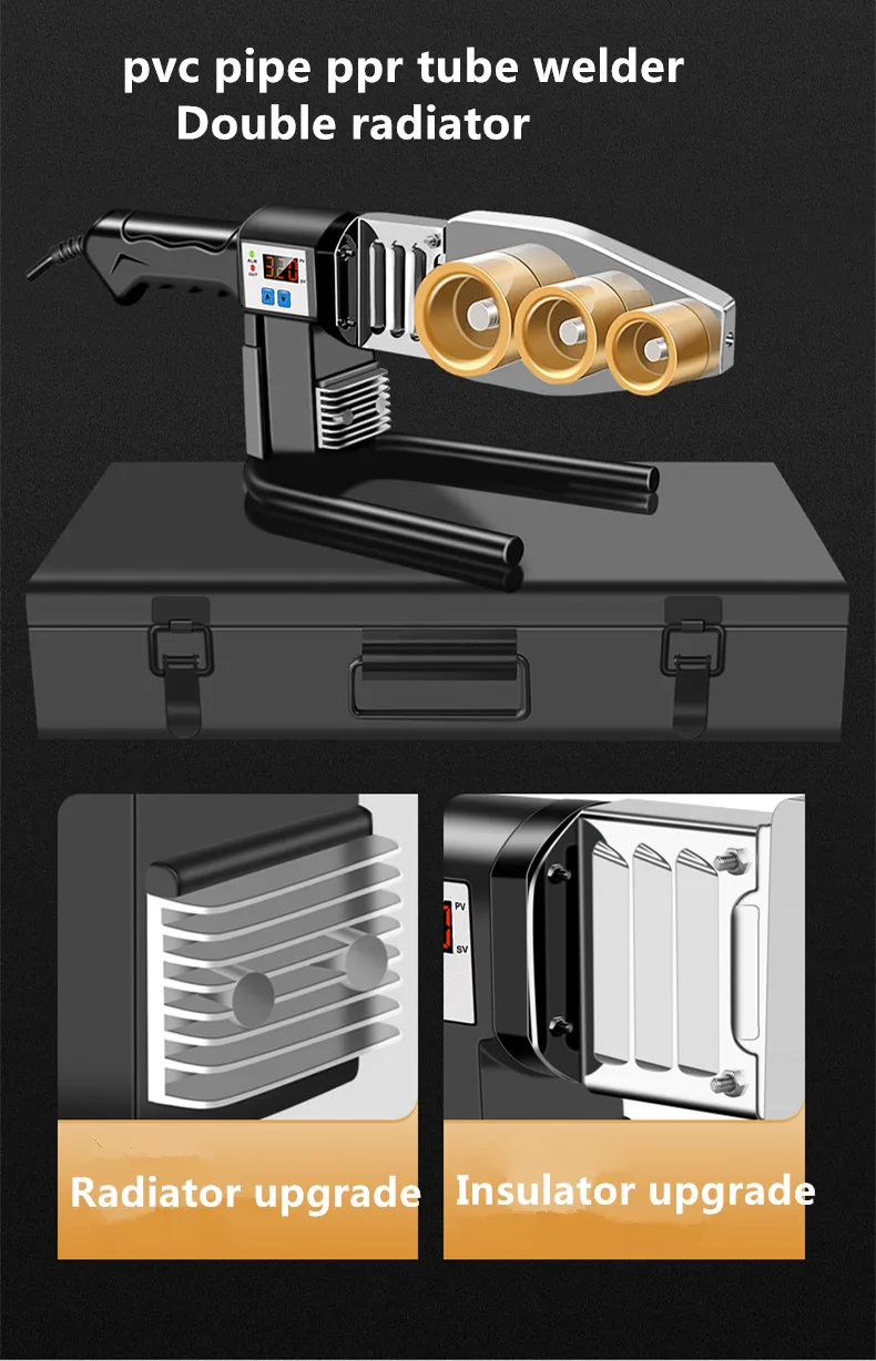 ACCO 20-63 мм 220 В разъем переменного тока 800 Вт аппарат для сварки ПВХ труб ppr трубы сварочный аппарат с цифровым дисплеем устройство для пластика