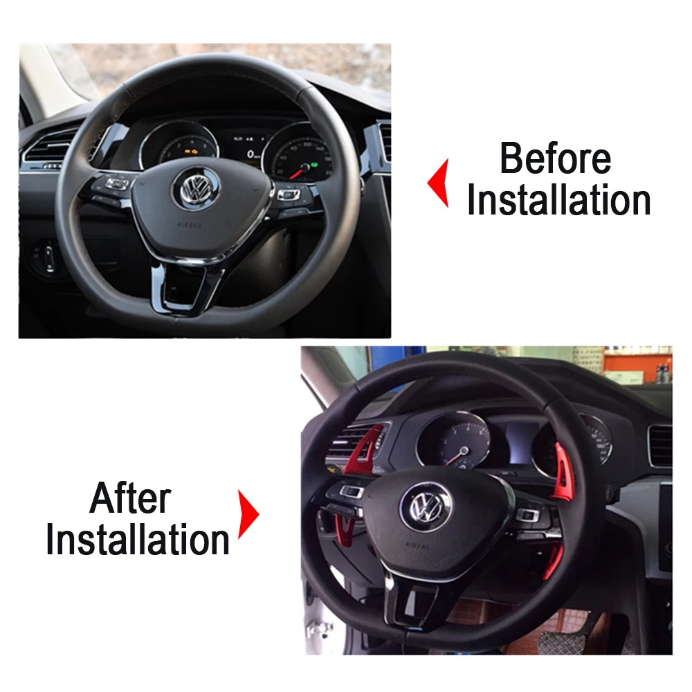 Удлинитель лопастей для автомобильного рулевого колеса для Volkswagen Variant GTE Golf7 Alltrack Tiguan Quick shifter Алюминиевые наклейки